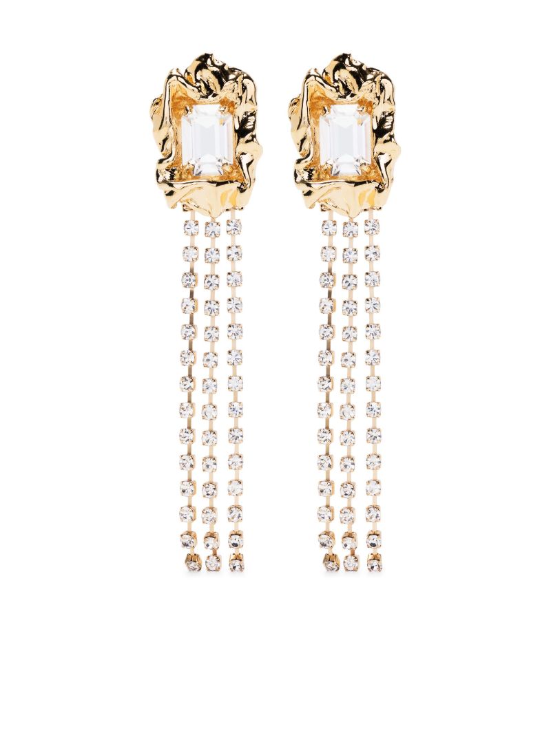 Gold-plated Maude Crystal Drop Earrings