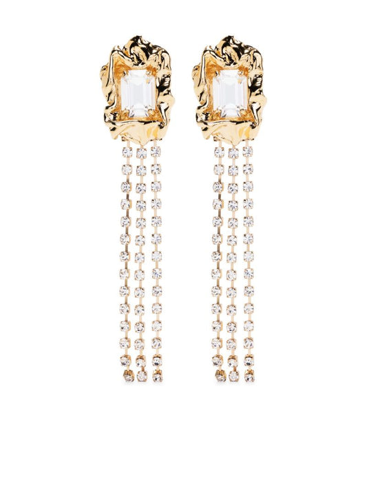 Gold-plated Maude Crystal Drop Earrings