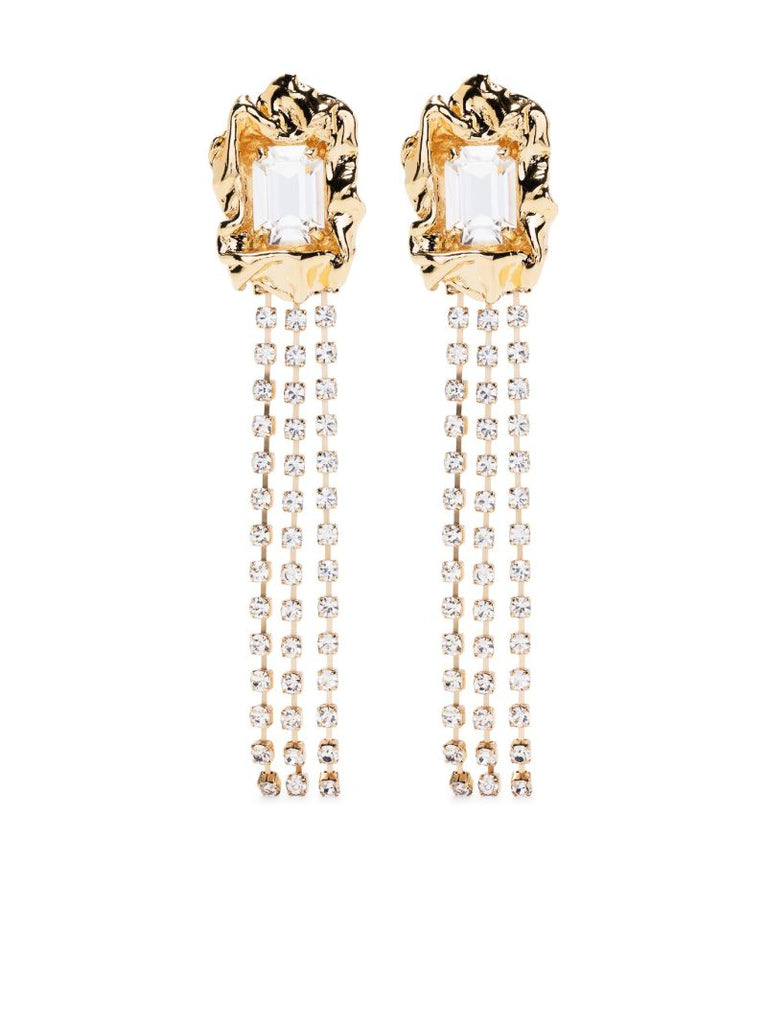 Gold-plated Maude Crystal Drop Earrings