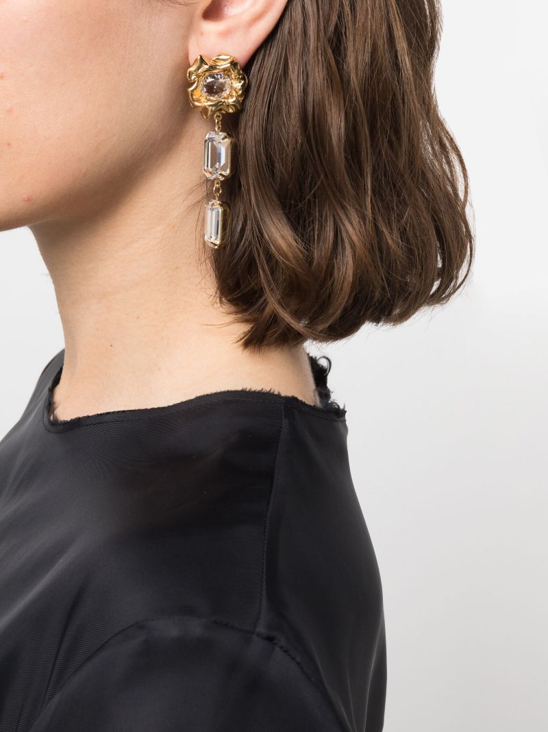 Gold-tone Ada Crystal Drop Earrings