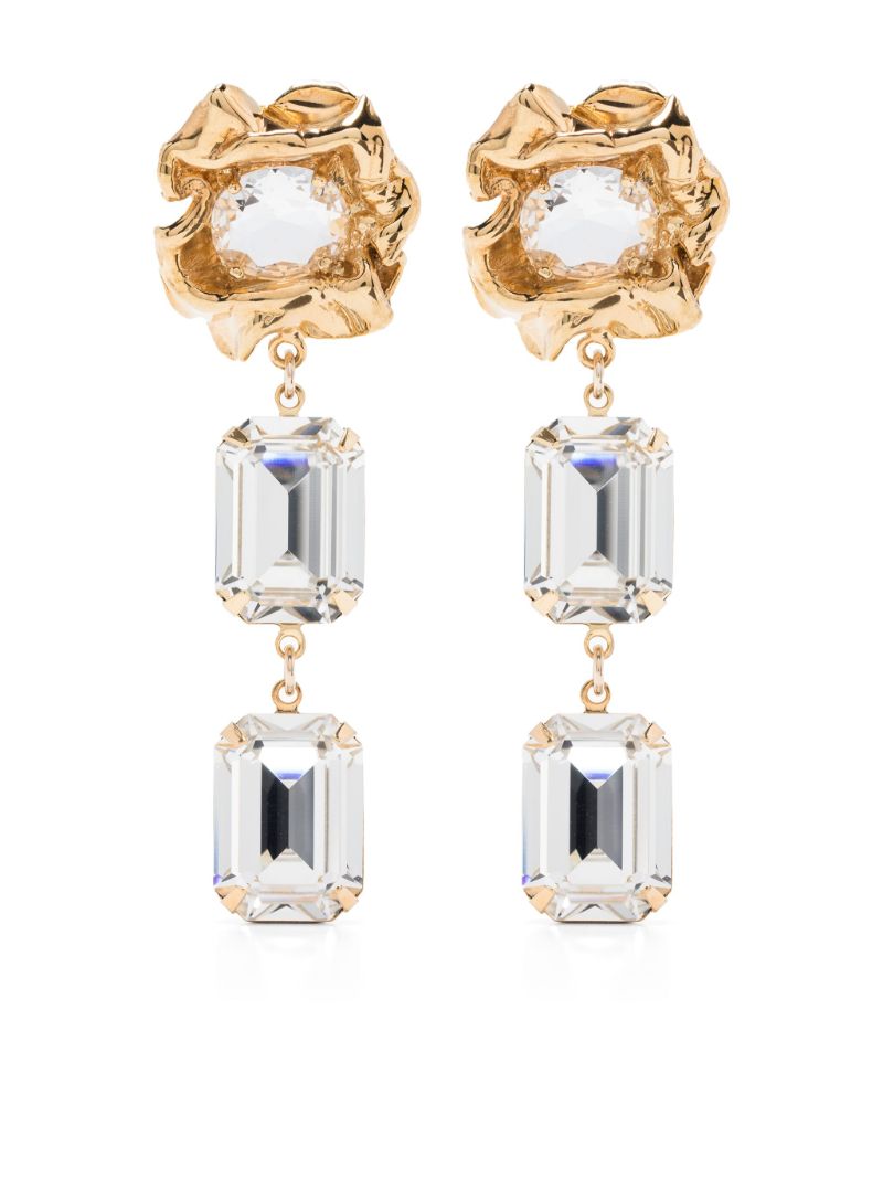 Gold-tone Ada Crystal Drop Earrings
