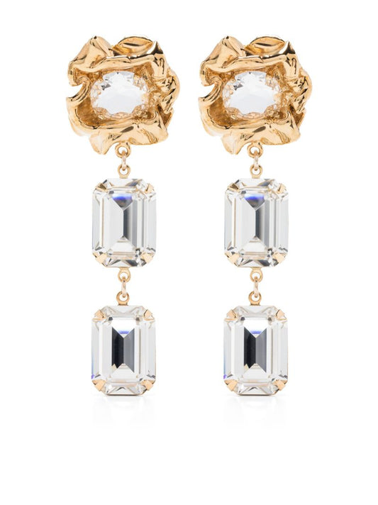 Gold-tone Ada Crystal Drop Earrings