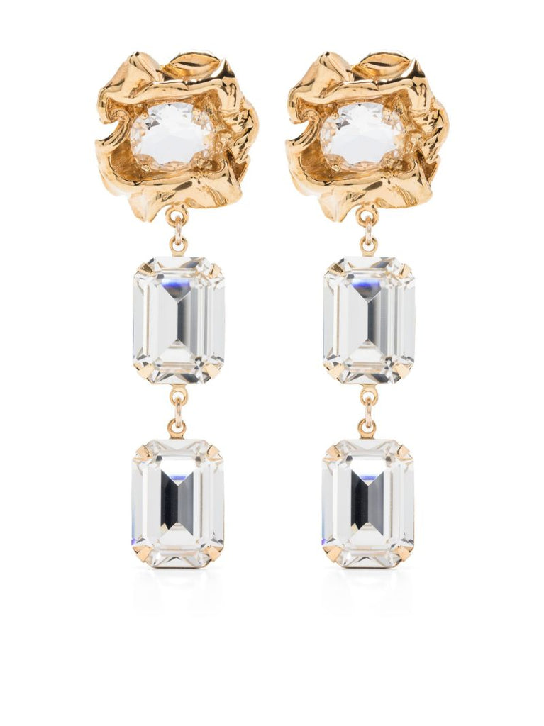 Gold-tone Ada Crystal Drop Earrings