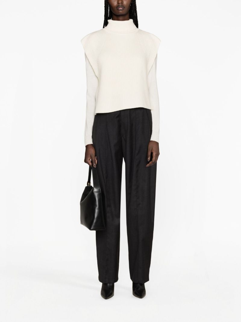 White Megani Ribbed-knit Vest