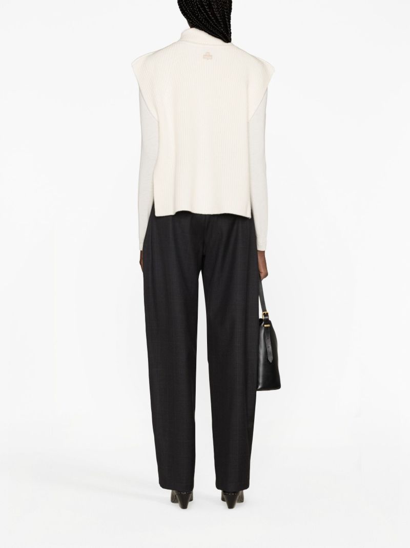 White Megani Ribbed-knit Vest