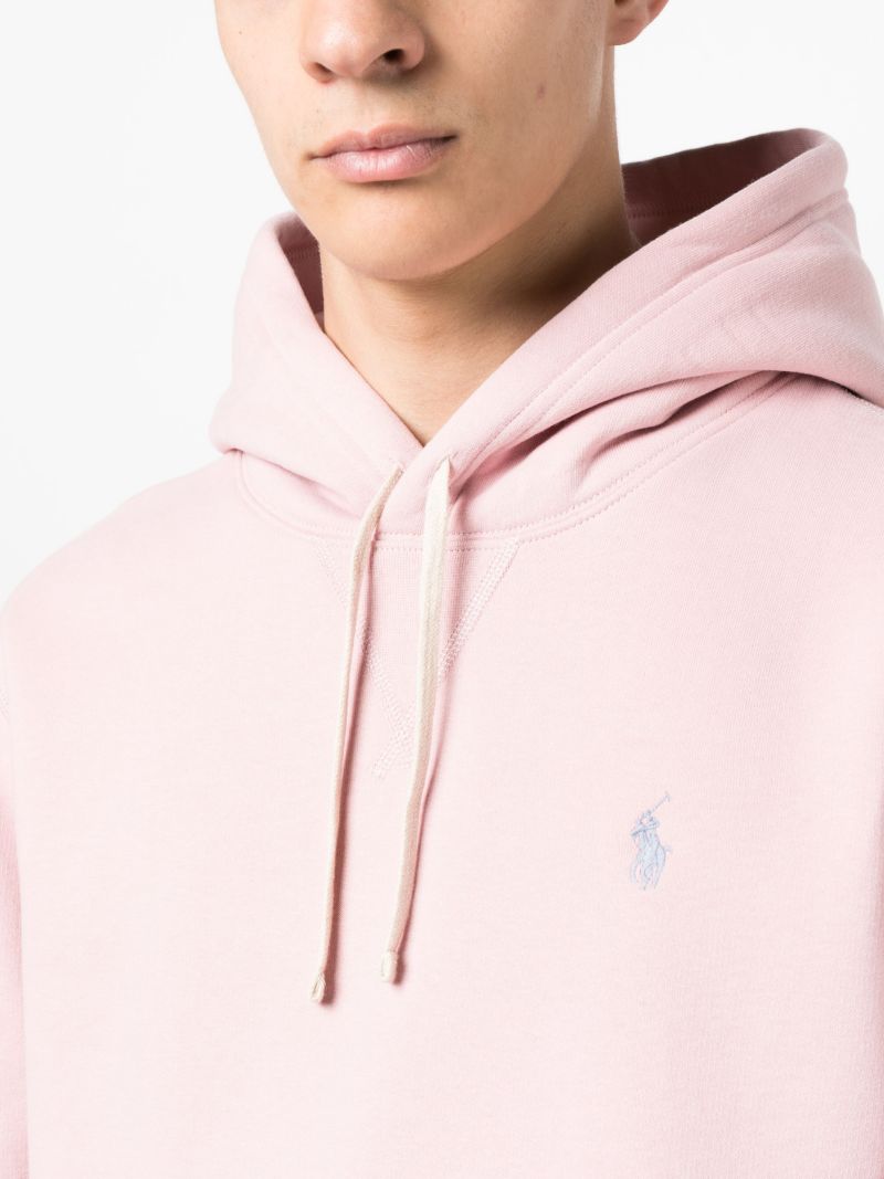 Pink Polo Pony Embroidered Hoodie