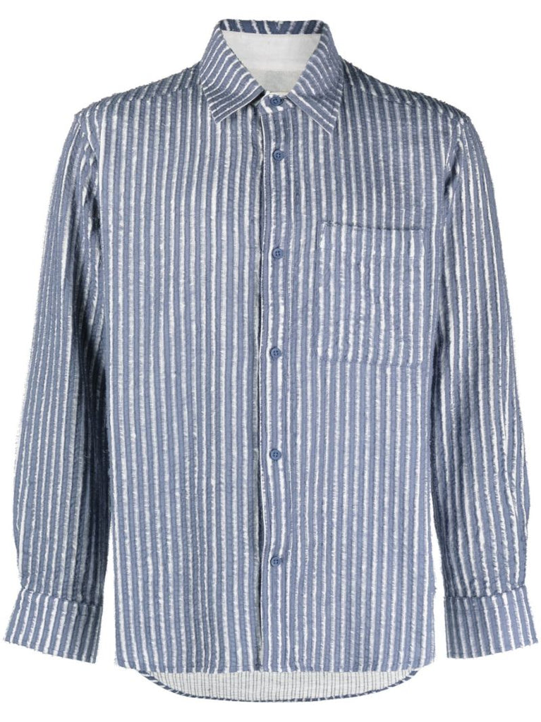 Blue Striped Cotton Shirt