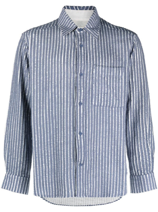 Blue Striped Cotton Shirt