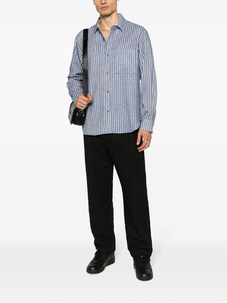 Blue Striped Cotton Shirt