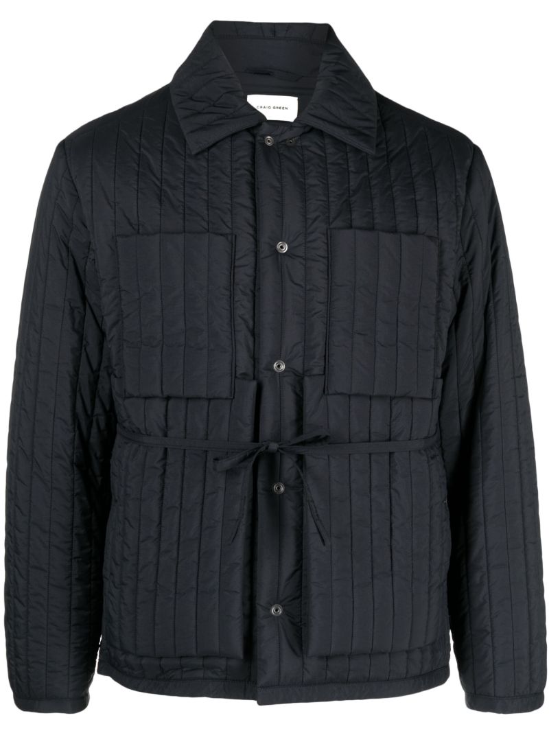 Black Quilted Worker Jacket