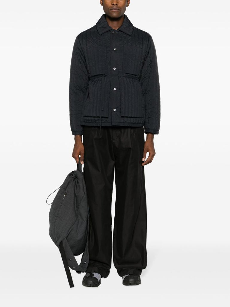 Black Quilted Worker Jacket