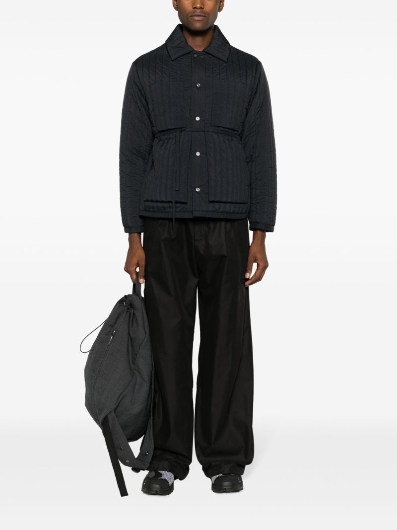 Black Quilted Worker Jacket