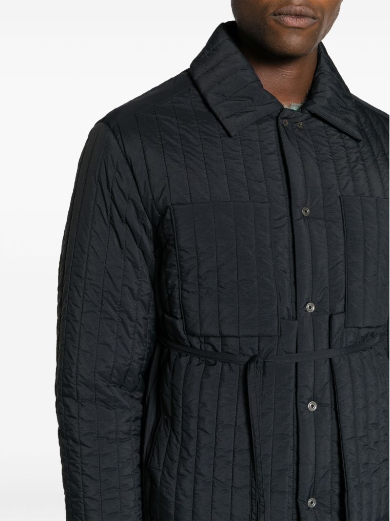 Black Quilted Worker Jacket