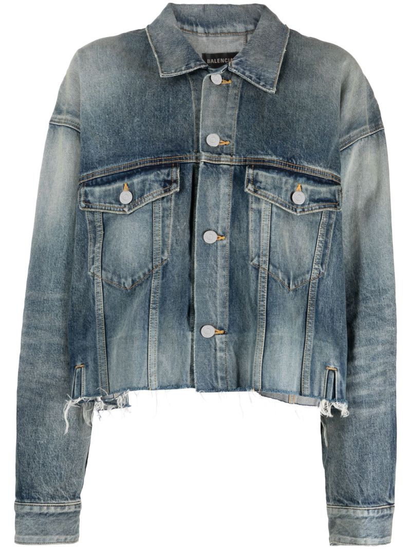 Blue Deconstructed Denim Jacket