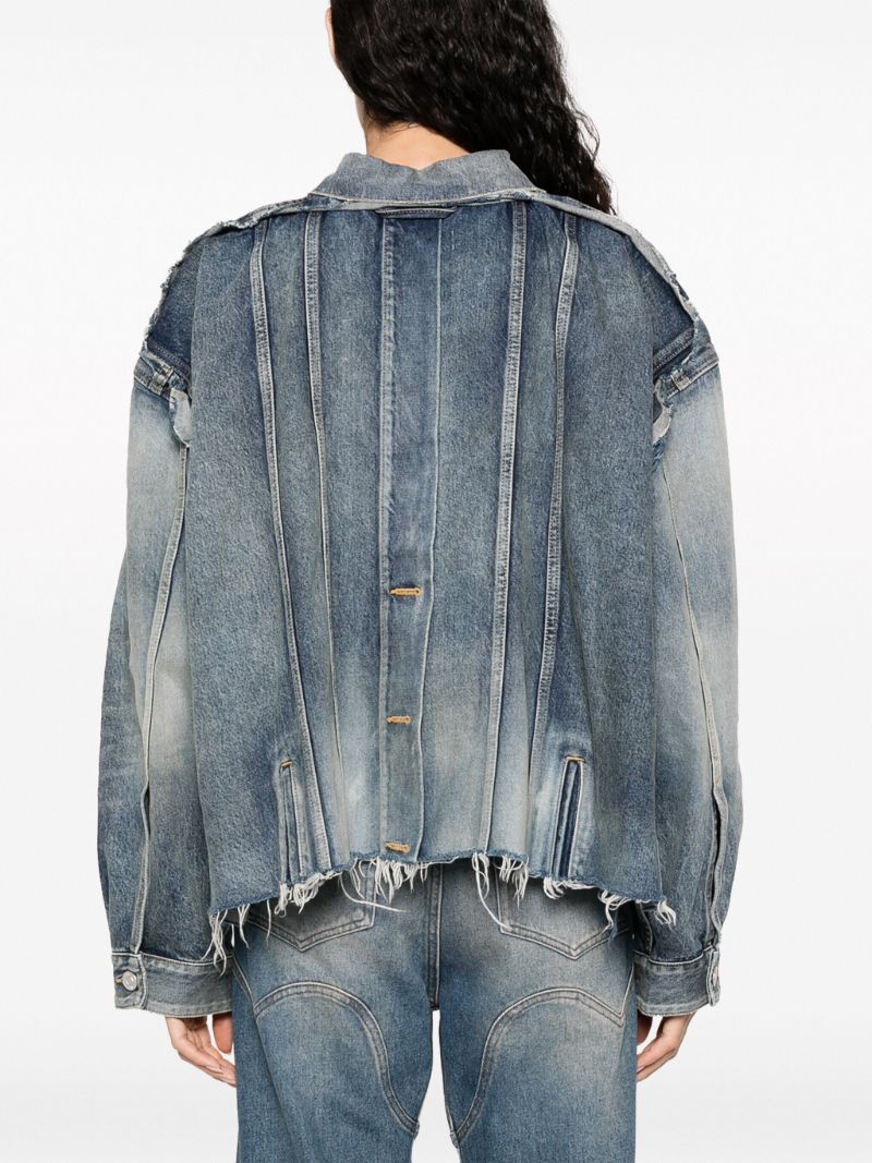 Blue Deconstructed Denim Jacket