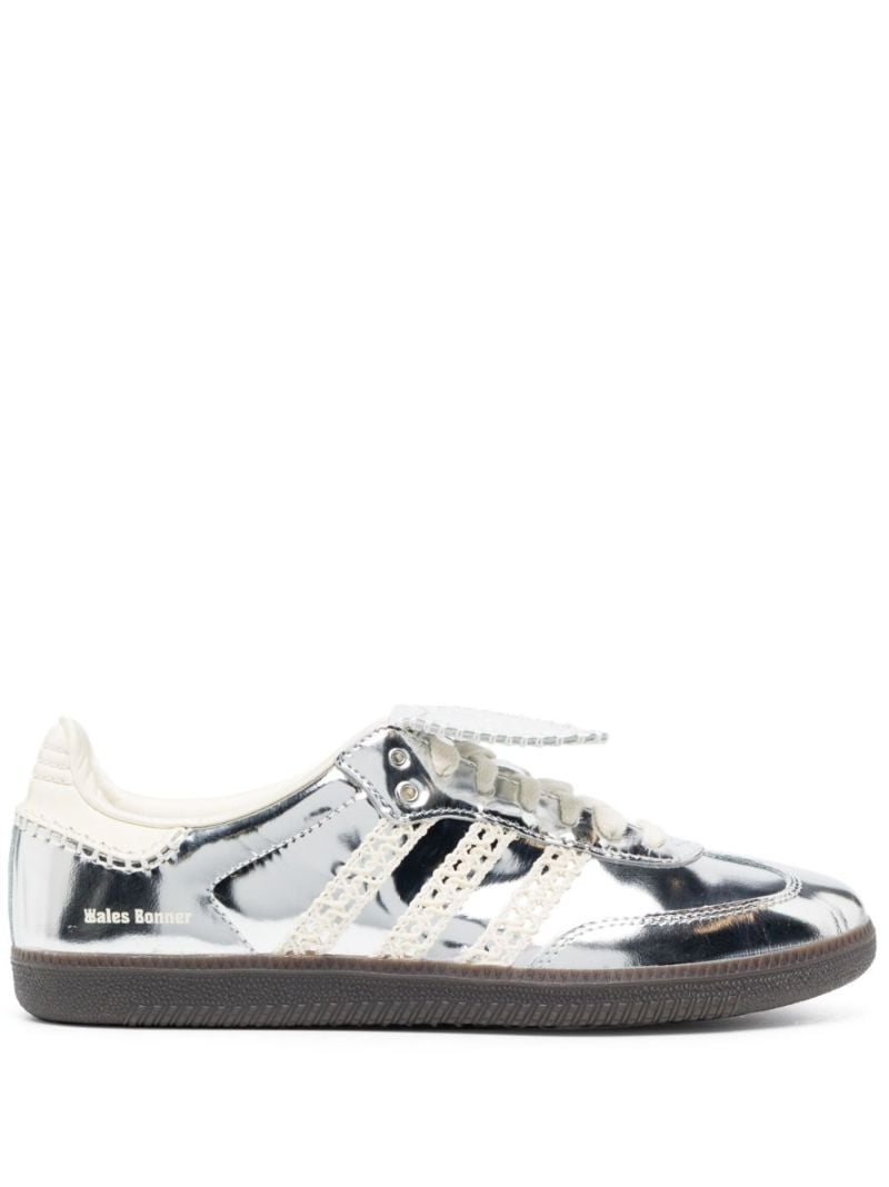 Silver-tone Samba Sneakers