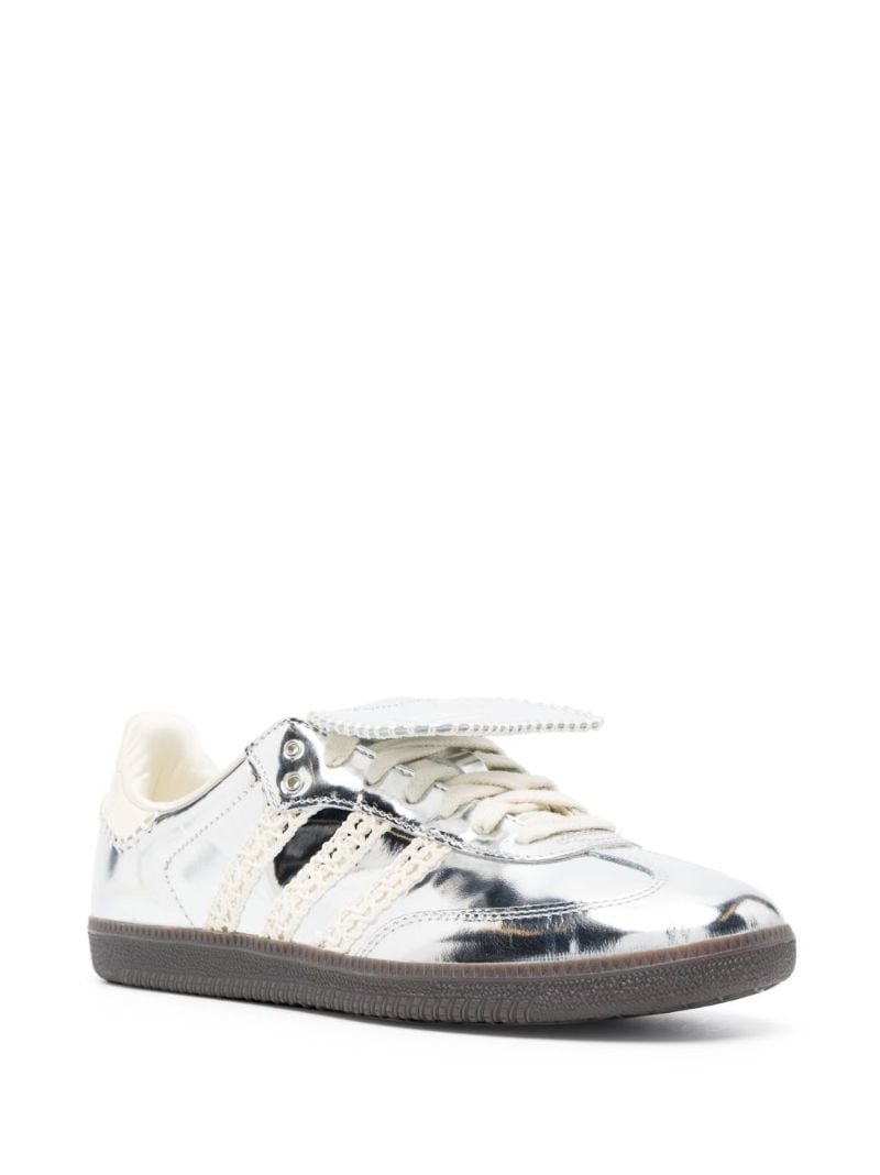 Silver-tone Samba Sneakers