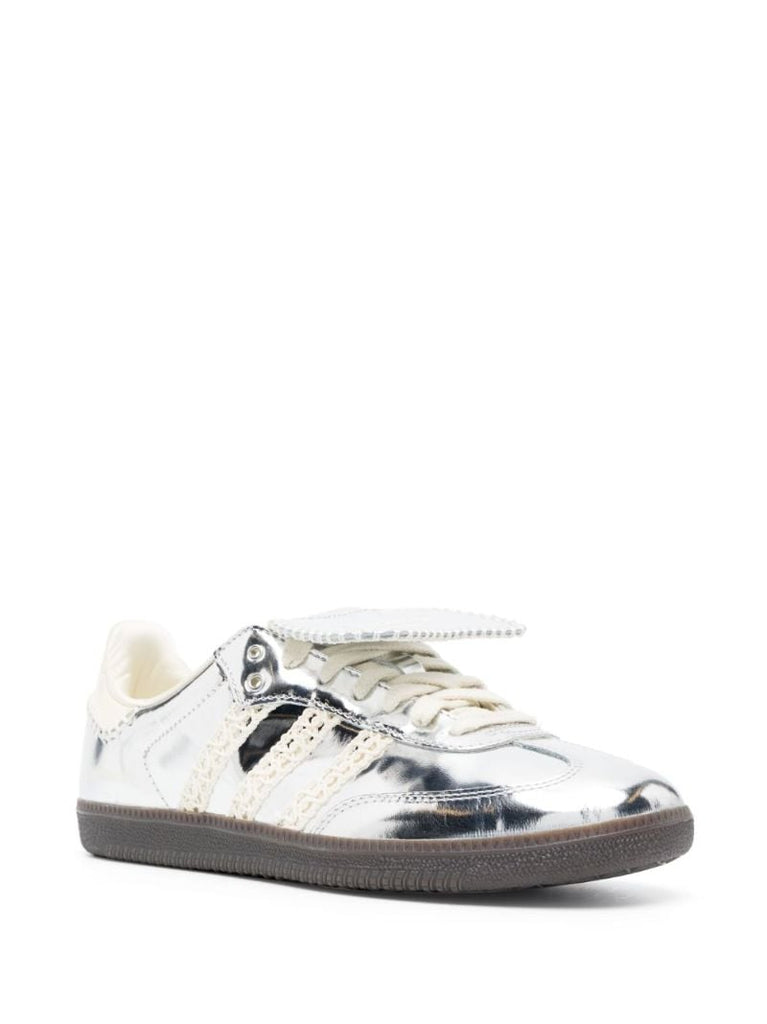 Silver-tone Samba Sneakers