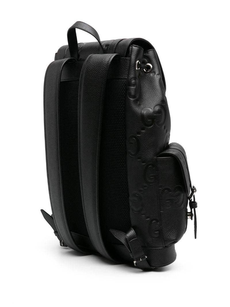 Black Jumbo Gg Leather Backpack