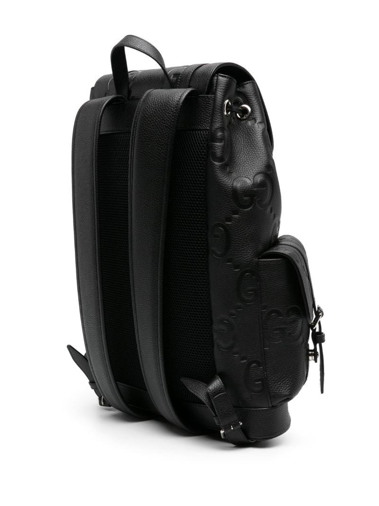 Black Jumbo Gg Leather Backpack