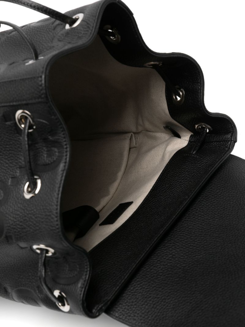 Black Jumbo Gg Leather Backpack