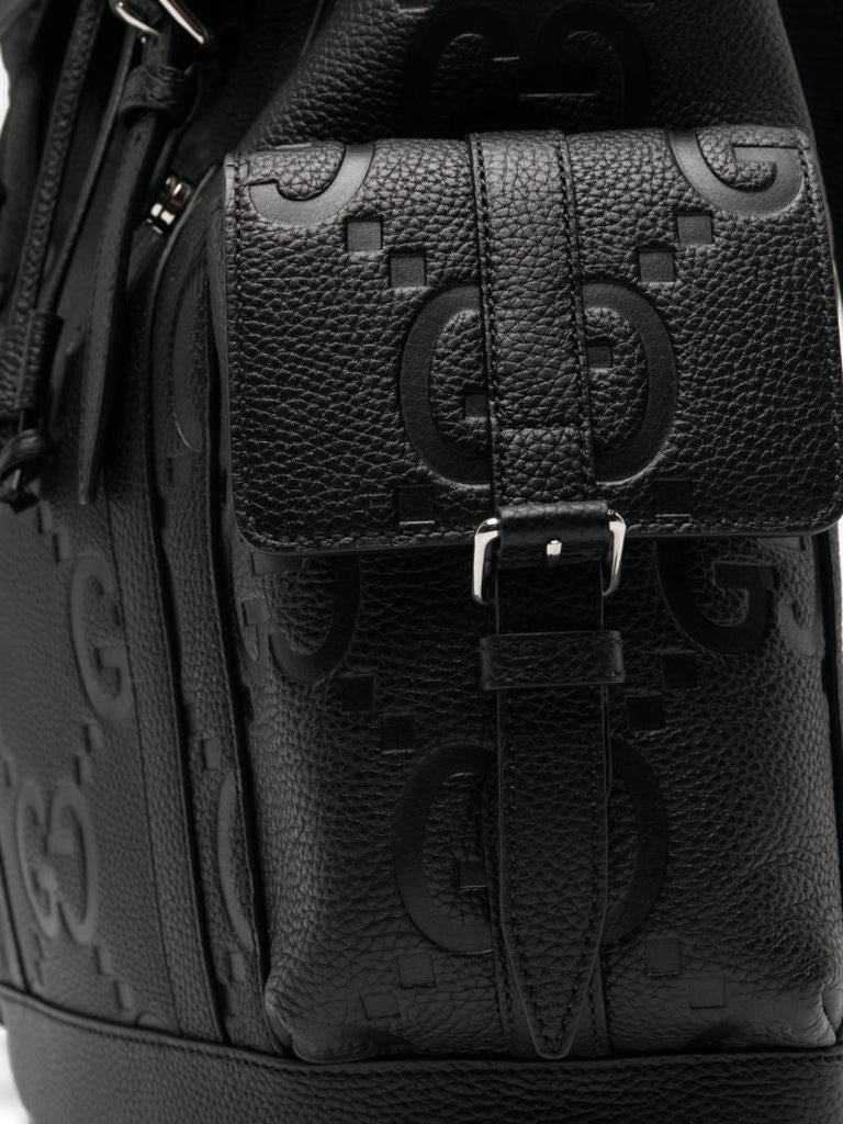 Black Jumbo Gg Leather Backpack