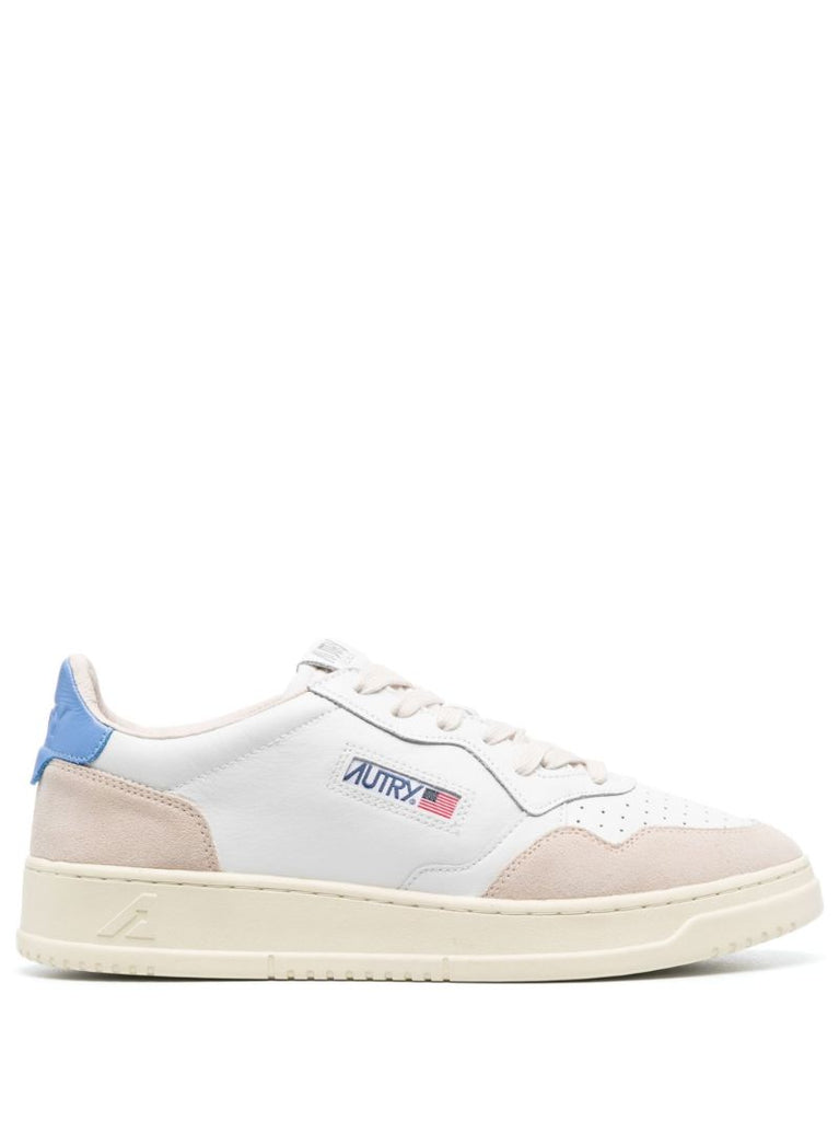 White Medalist Leather Sneakers