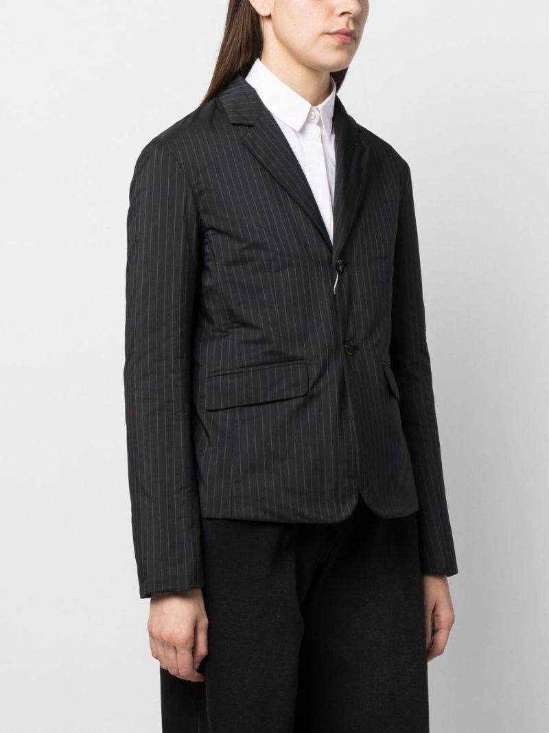 Black Pinstripe Tailored Blazer