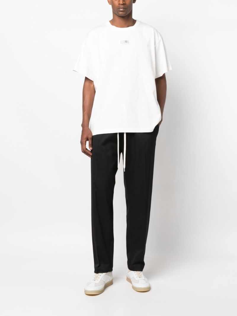 White Numbers Patch Cotton T-shirt