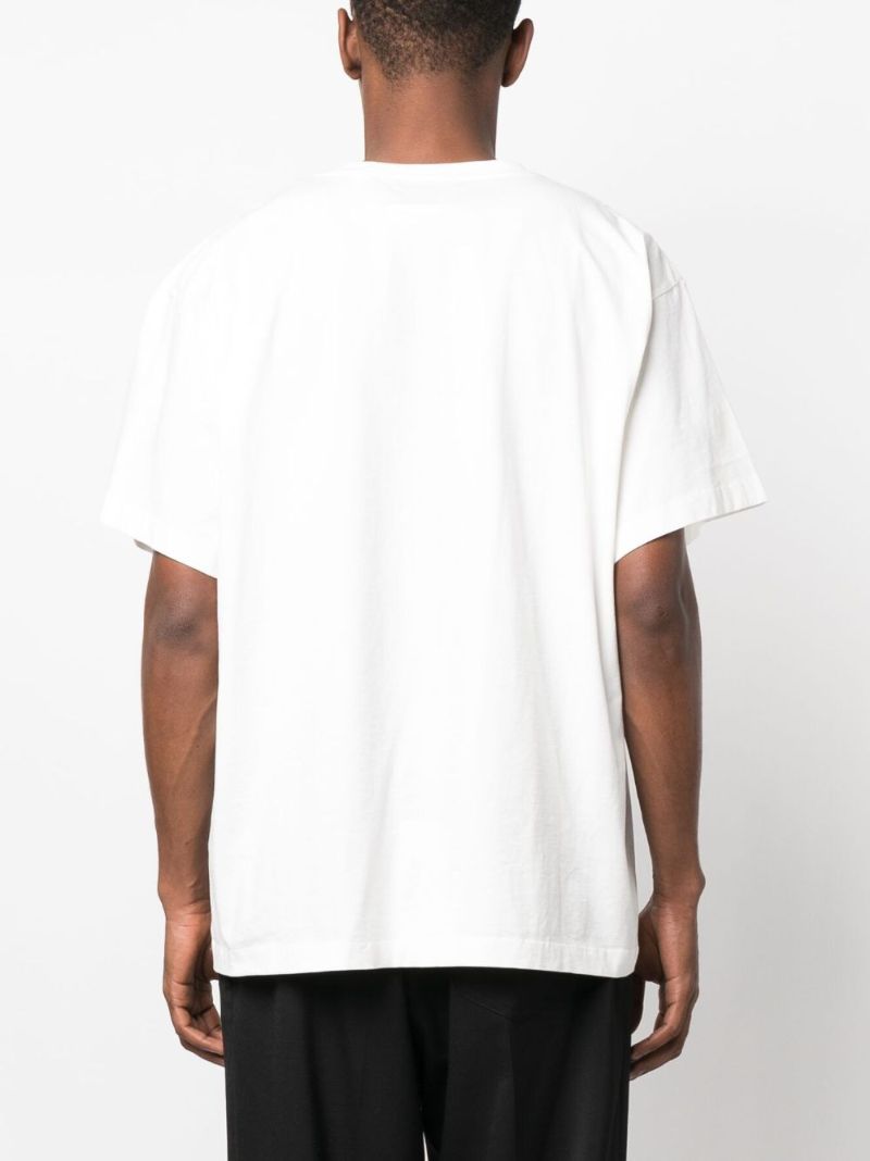 White Numbers Patch Cotton T-shirt