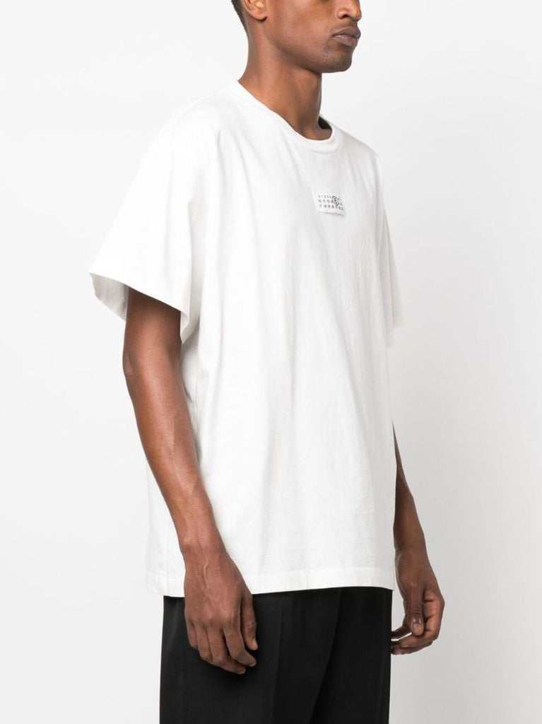 White Numbers Patch Cotton T-shirt