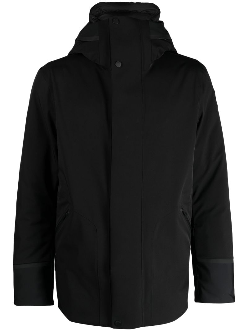 Black Lyor Hooded Ski Coat
