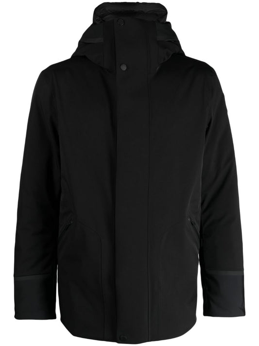 Black Lyor Hooded Ski Coat