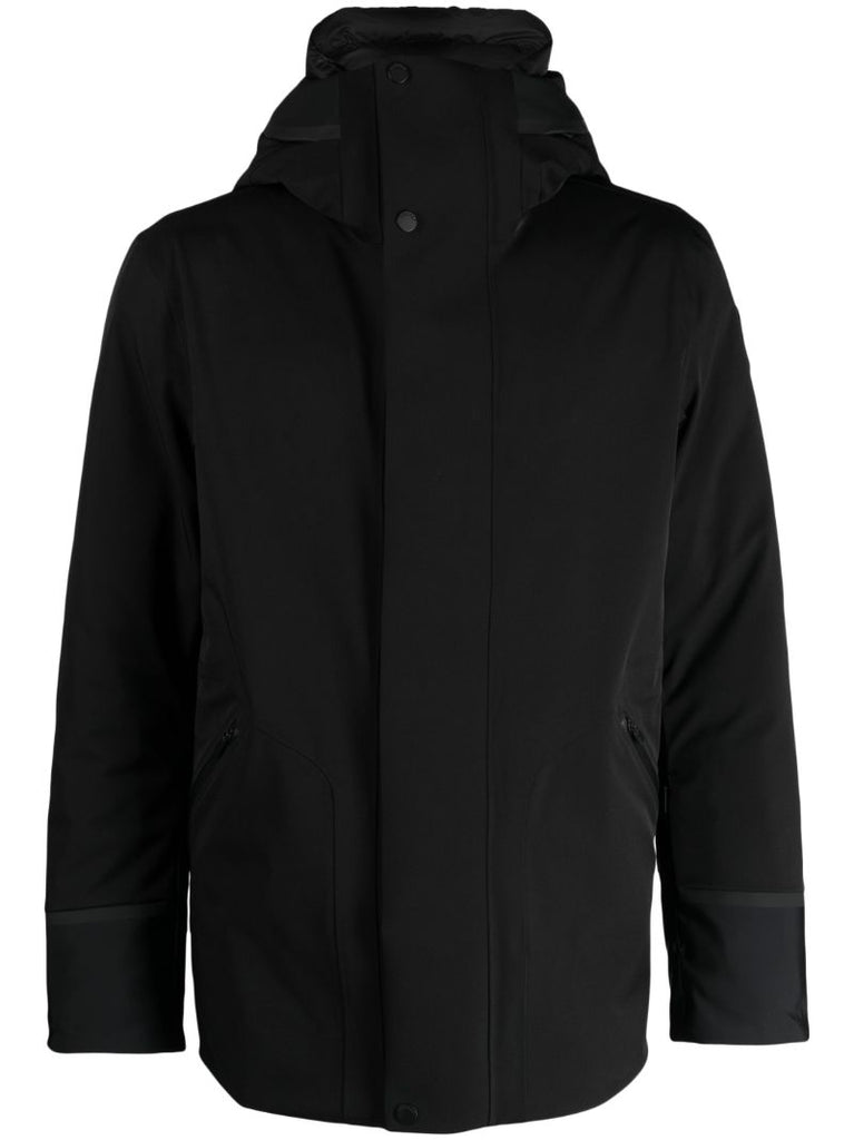 Black Lyor Hooded Ski Coat