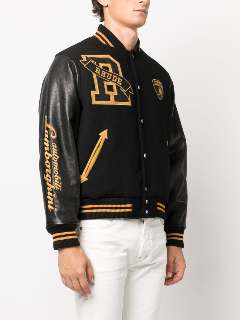 X Lamborghini Black Varsity Jacket