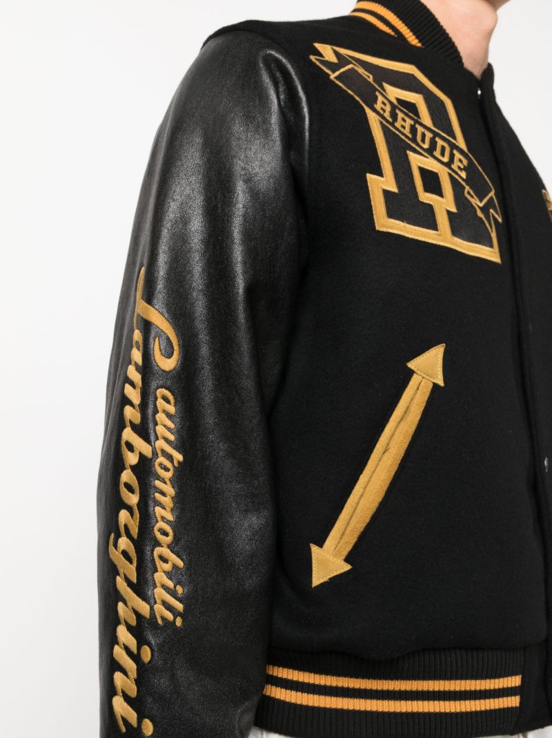 X Lamborghini Black Varsity Jacket