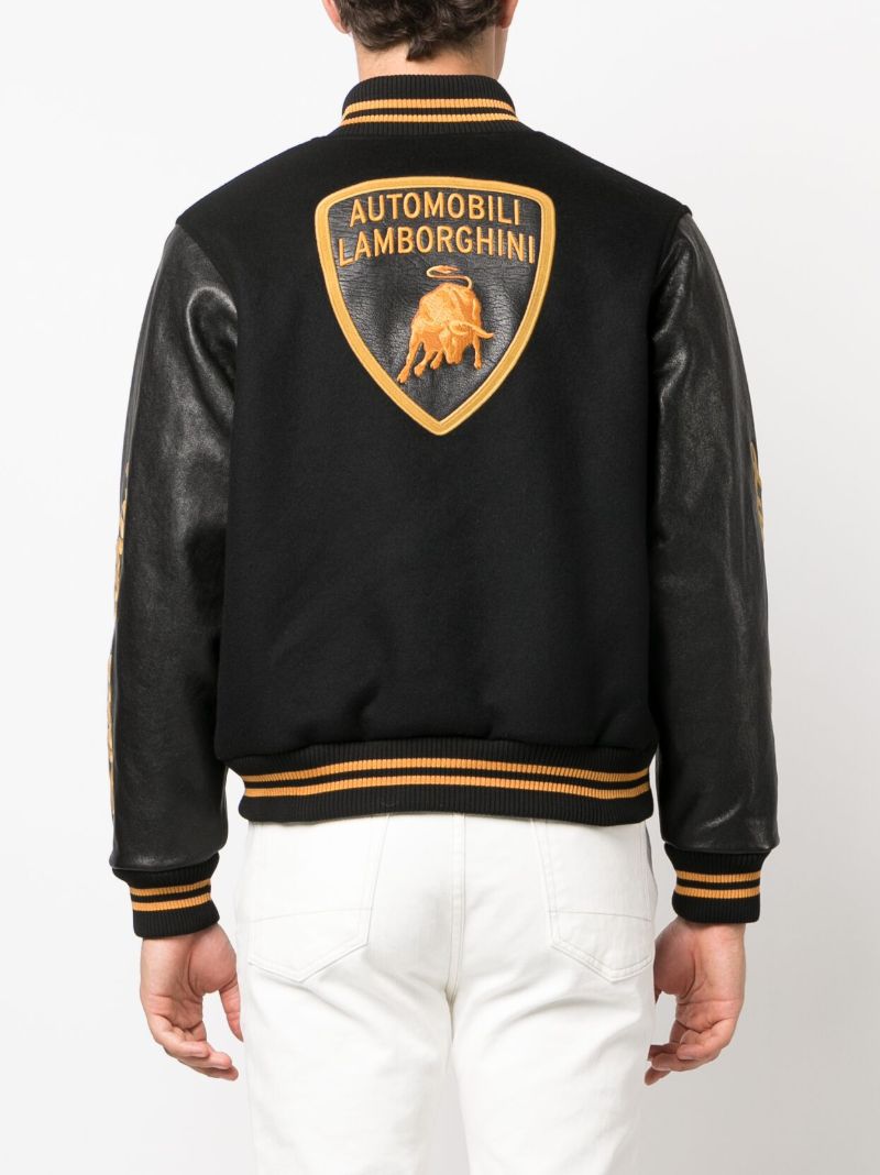 X Lamborghini Black Varsity Jacket