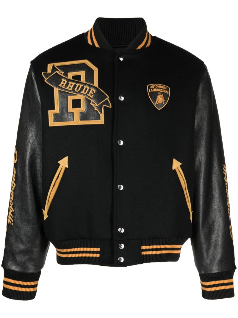 X Lamborghini Black Varsity Jacket
