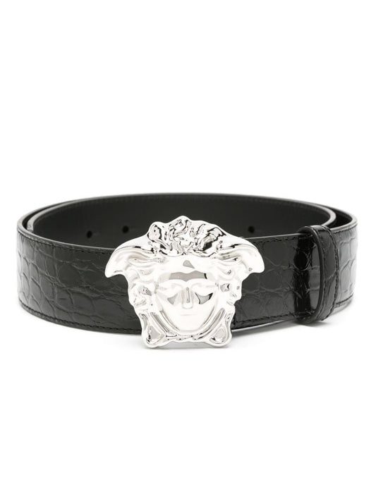 Black La Medusa Leather Belt