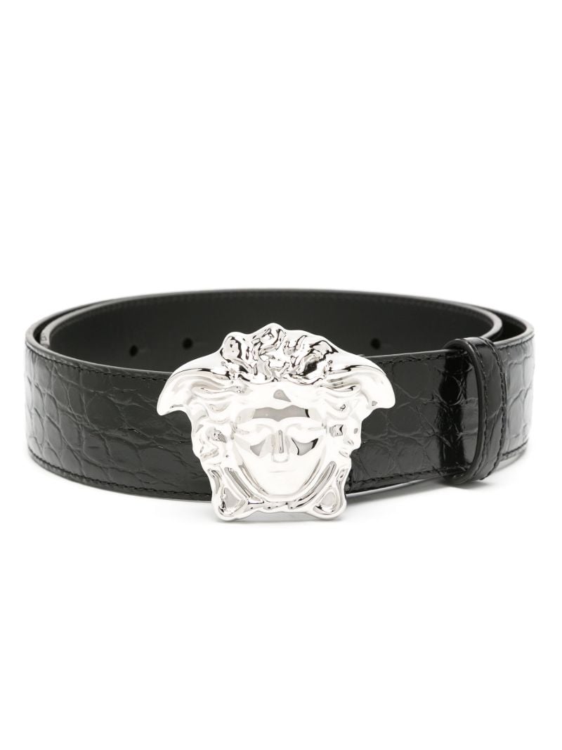 Black La Medusa Leather Belt