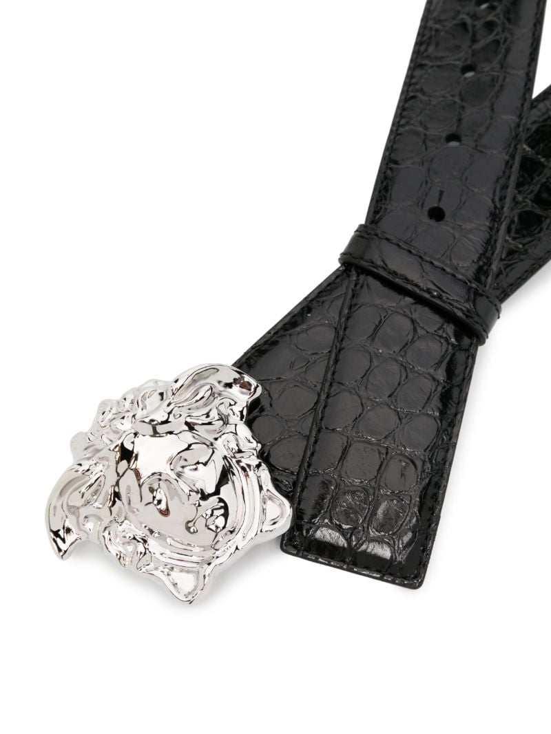 Black La Medusa Leather Belt