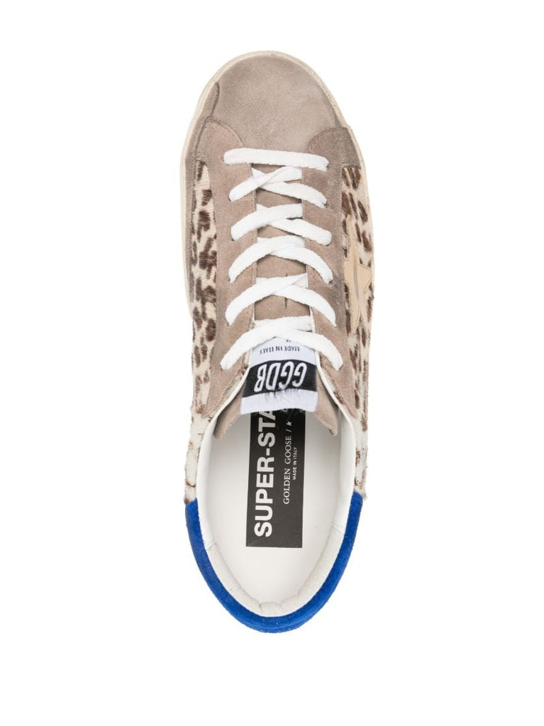 Neutral Superstar Leopard-print Sneakers