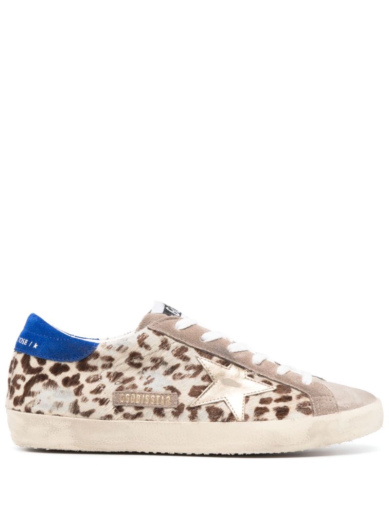 Neutral Superstar Leopard-print Sneakers