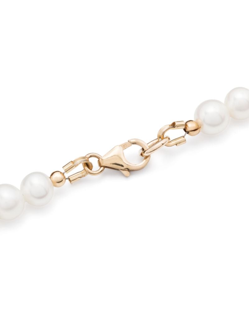 Gold-tone Pearl and Aquamarine Necklace