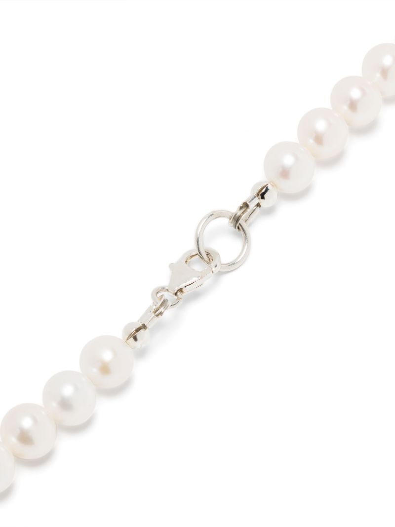 Sterling Silver Pearl and Crystal Necklace