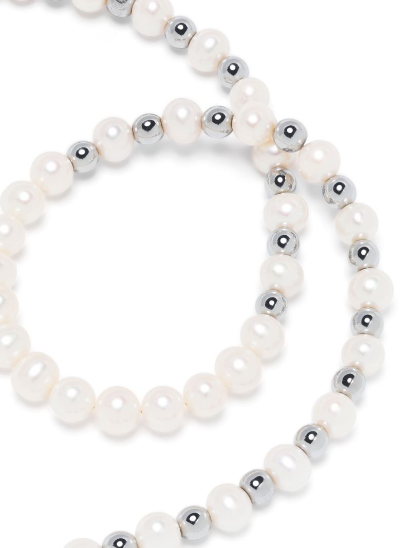 Sterling Silver Pearl and Hematite Necklace