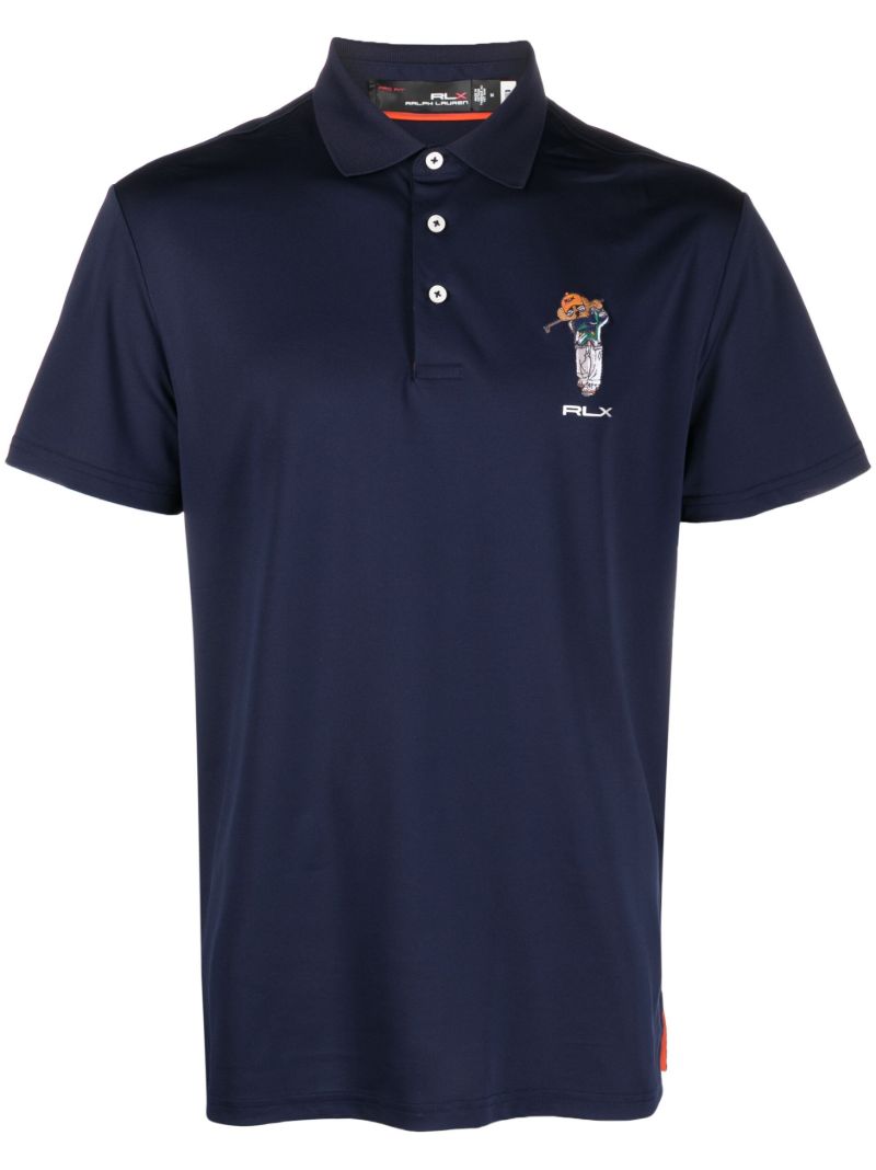 Blue Golf Bear Polo Shirt