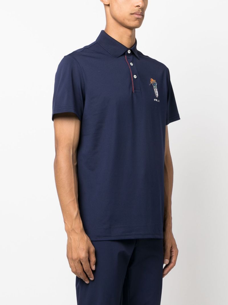 Blue Golf Bear Polo Shirt