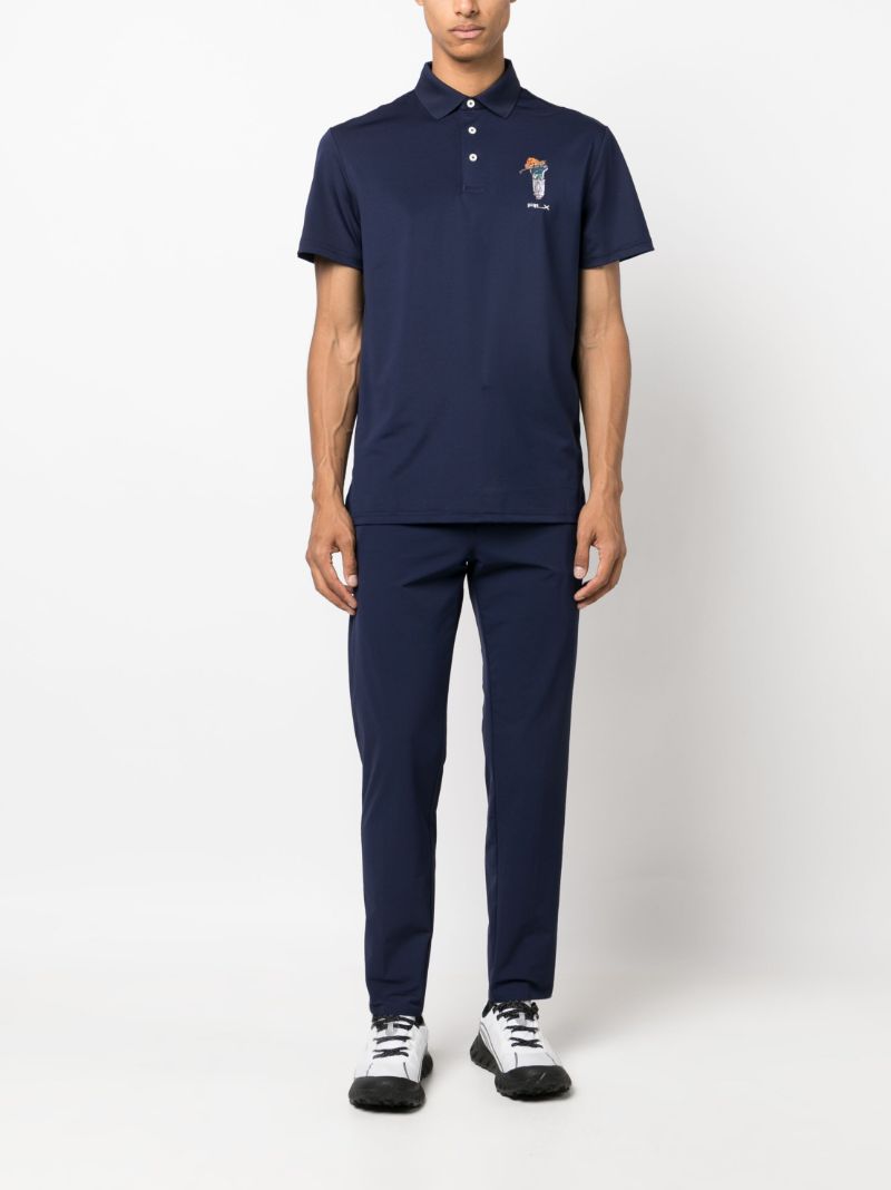 Blue Golf Bear Polo Shirt