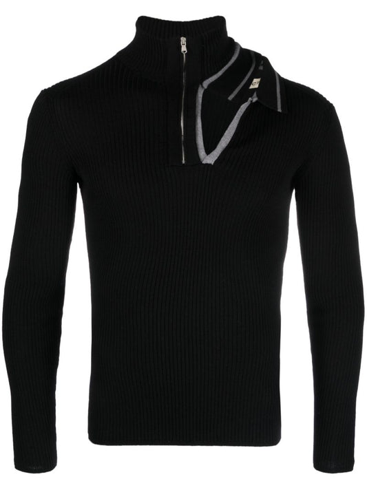 Black Merino-wool Sweater